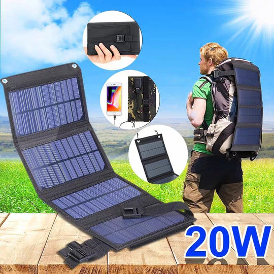Draagbare Zonnepaneel Oplader 20W 50W 60W 0
