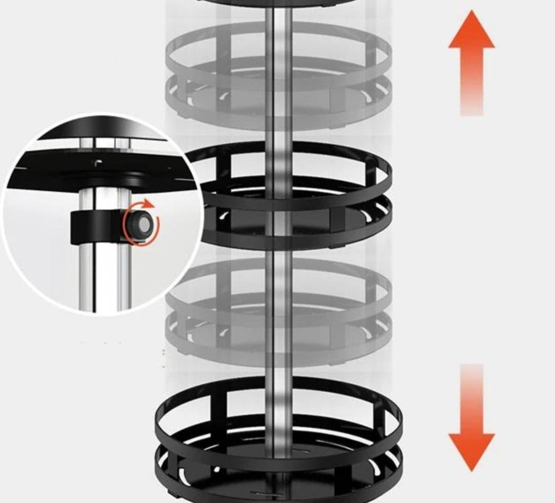Draaibaar Opbergrek TwistRack 360° Ruimtebesparend en Stijlvol 5