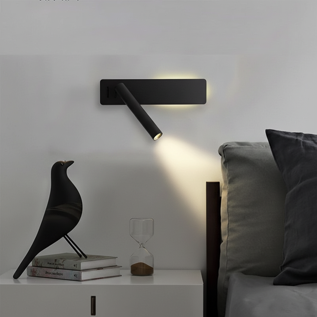 Draaibare LED-leeswandlamp voor het bed 2