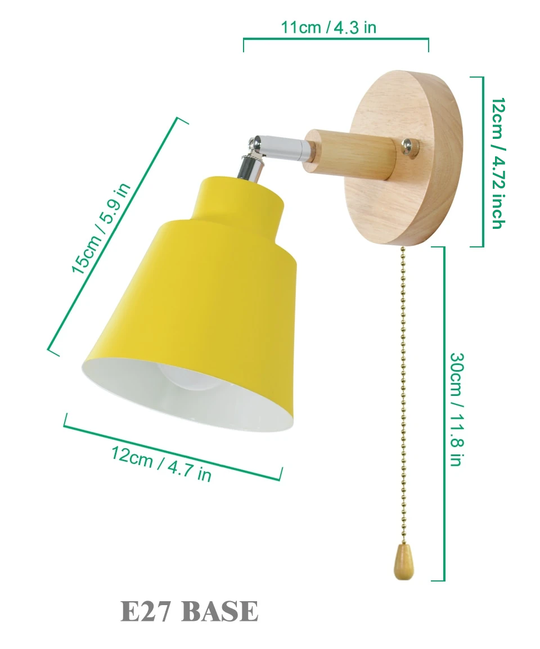 Draaibare Wandlamp Met Trekkettingschakelaar Voor Binnen Verlichting 6