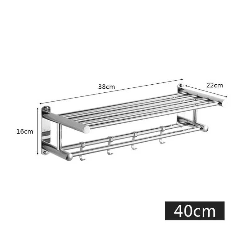Dubbel Handdoekenrek Badkamer Modern Met Extra Haken 0