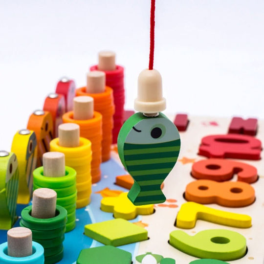 Educatief Houten Spelbord voor Kinderen met Vormen en Cijfers 3