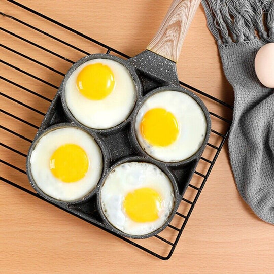 Eierpan voor 4 Porties met Antiaanbaklaag en Ergonomisch Handvat 5