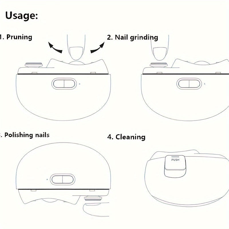 Elektrische Nagelknipper Ergonomisch Ontwerp Draagbaar 7
