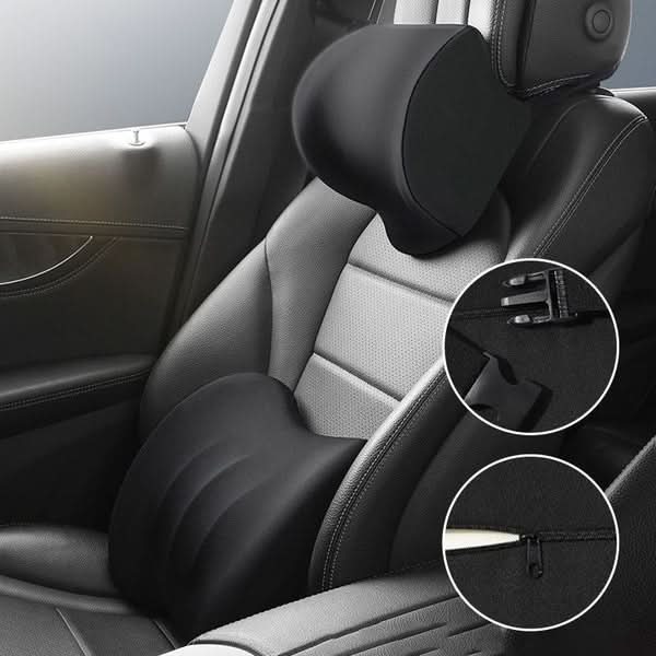 Ergonomisch Kussen Set voor Nek- en Rugondersteuning tijdens Kantoor, Auto en Gaming 5