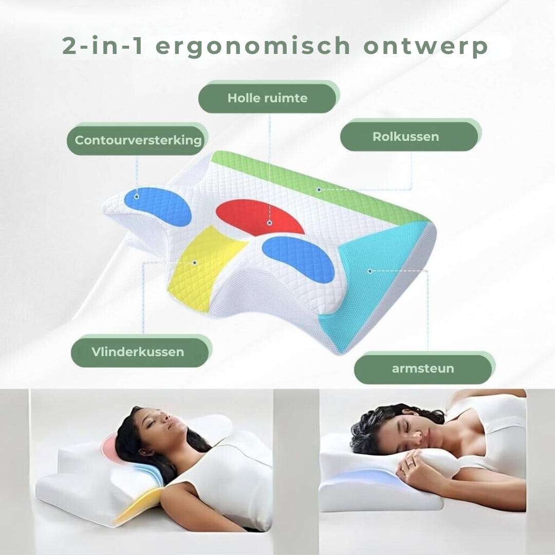 Ergonomisch Nekkussen Contourvorm voor Comfortabel Slapen 4
