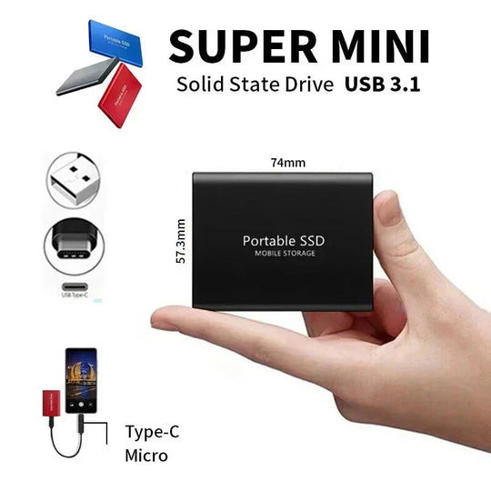 Externe SSD 128 TB Compact en Betrouwbaar met Hoge Overdrachtssnelheid 3