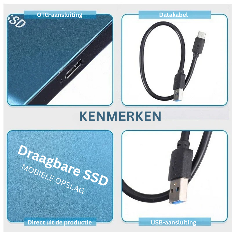 Externe SSD 128 TB Compact en Betrouwbaar met Hoge Overdrachtssnelheid 4