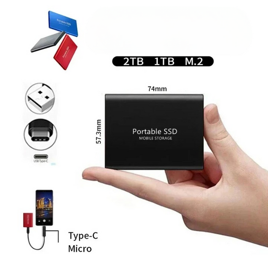 Externe SSD Draagbaar Compact 256GB tot 2TB 4