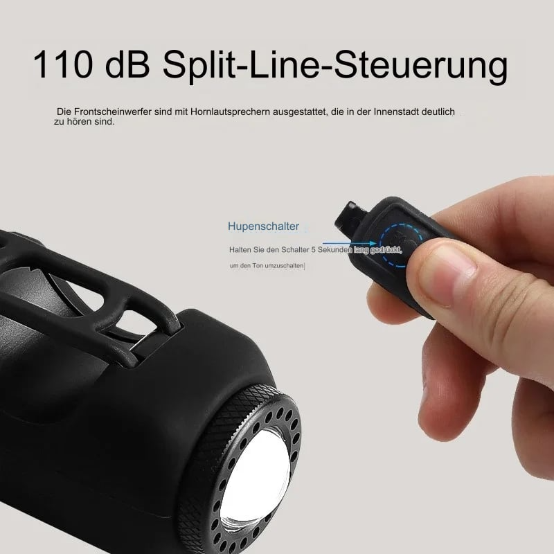 Fiets Elektronische Claxon met LED Licht Waterdicht en Schokbestendig 1