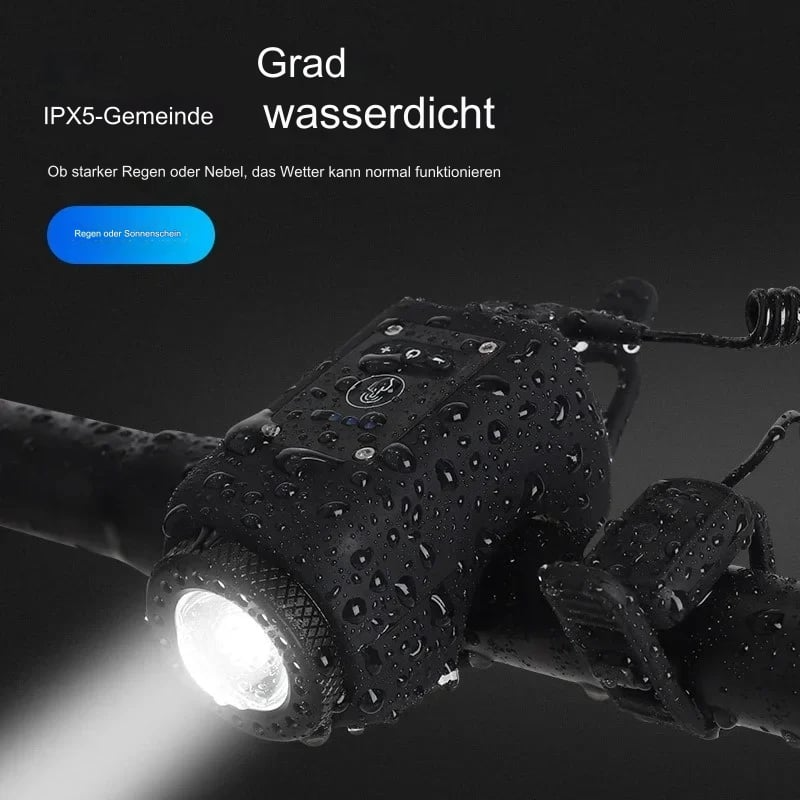 Fiets Elektronische Claxon met LED Licht Waterdicht en Schokbestendig 2
