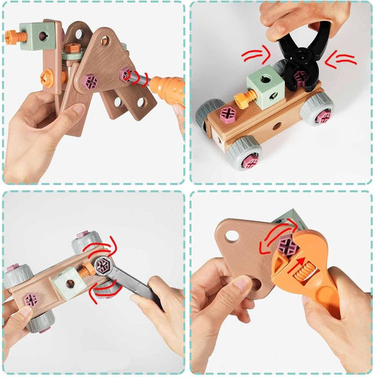 Gereedschapsset voor Kinderen - 100-delige Creatieve Bouwset 3