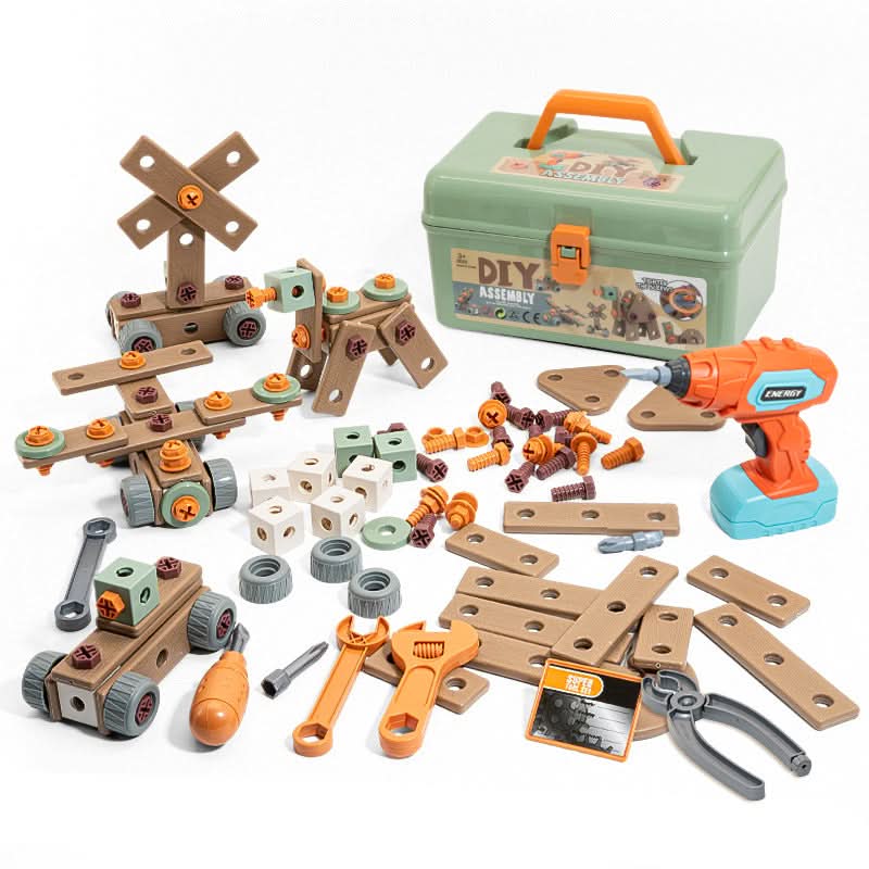 Gereedschapsset voor Kinderen - 100-delige Creatieve Bouwset 6