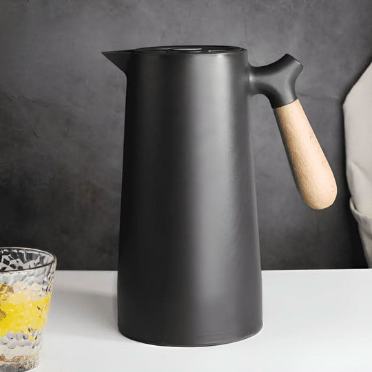 Glazen Karaf met Houten Handvat Dubbelwandig 11