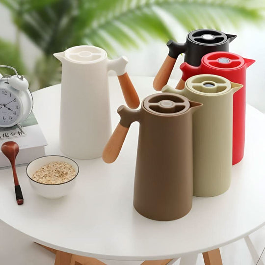 Glazen Karaf met Houten Handvat Dubbelwandig 5