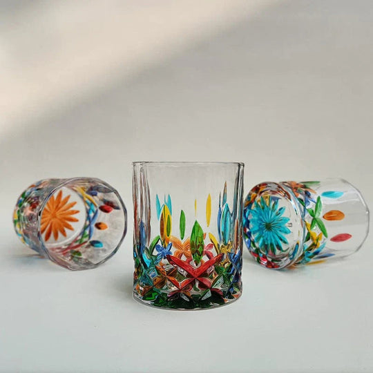 Glazen Muranoglas Drinkbeker Handgeschilderd 4