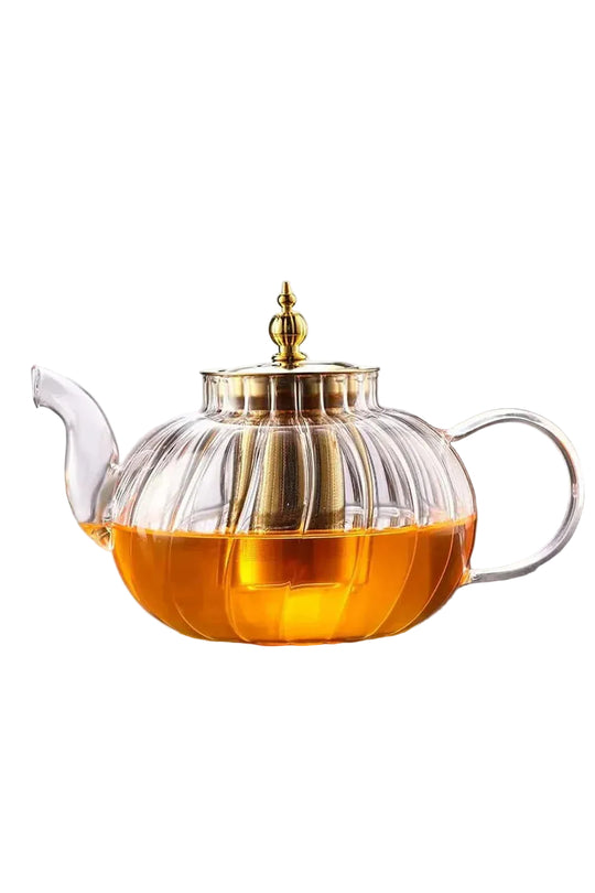 Glazen Theepot met Filter voor Losse Thee 1200ml Design Theekan 0