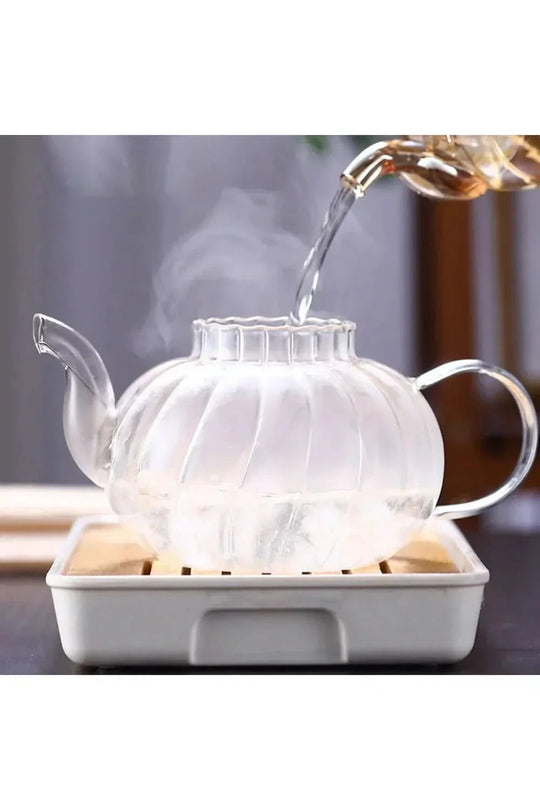 Glazen Theepot met Filter voor Losse Thee 1200ml Design Theekan 2