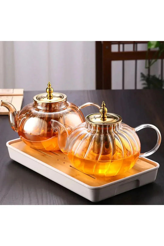 Glazen Theepot met Filter voor Losse Thee 1200ml Design Theekan 4