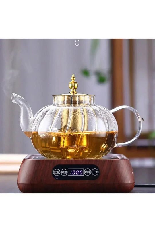 Glazen Theepot met Filter voor Losse Thee 1200ml Design Theekan 6