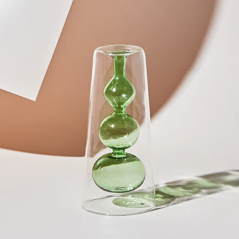 Glazen Vaas Artistiek Scandinavisch Design voor Interieurdecoratie 11