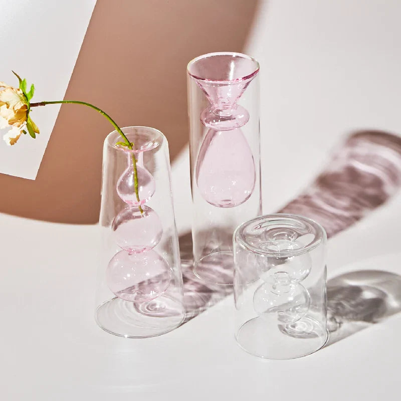 Glazen Vaas Artistiek Scandinavisch Design voor Interieurdecoratie 5