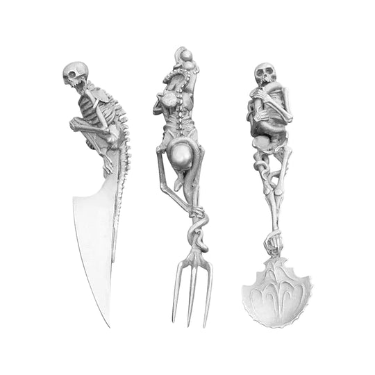 Halloween Bestekset Skelet voor Feestdagen 0