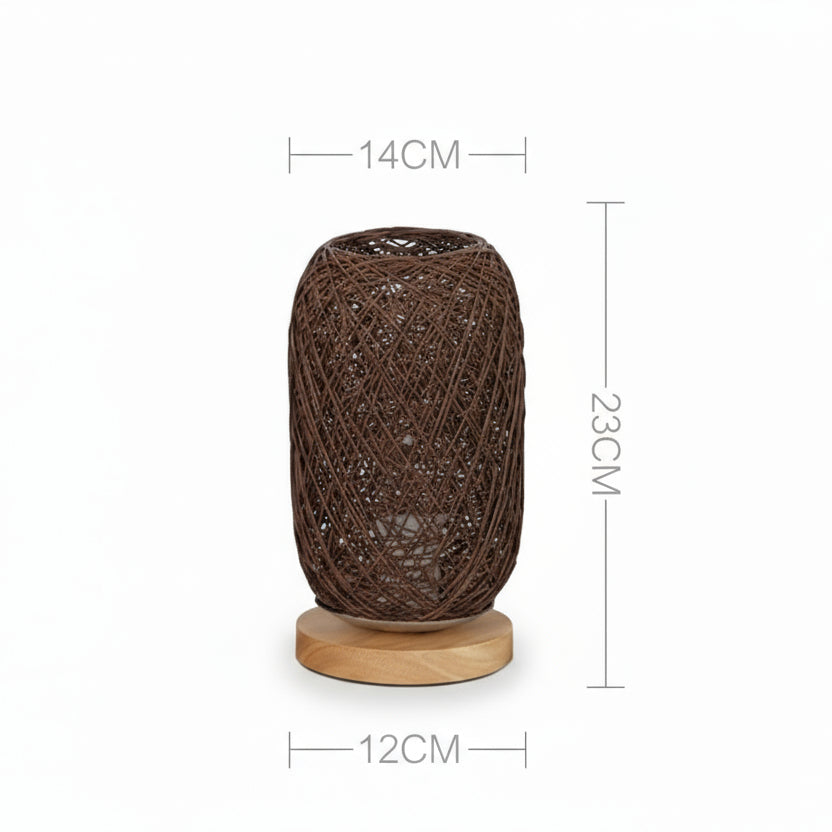 Handgeweven Rotan Nachtlampje Modern 8