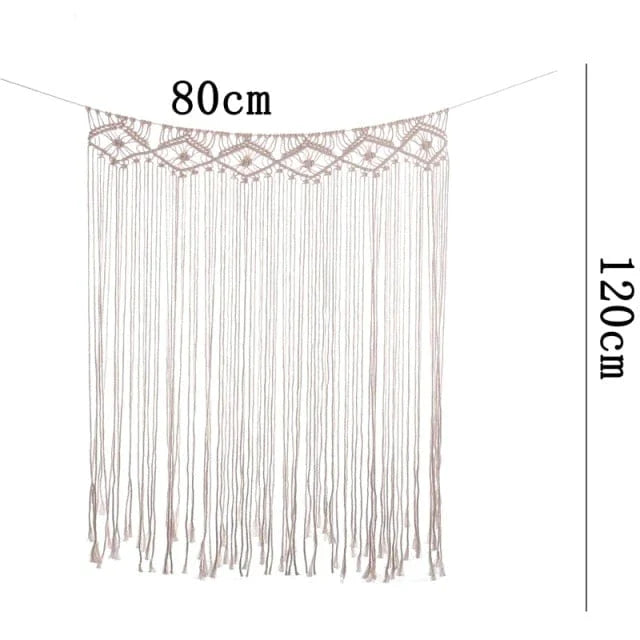 Hangende Macramé Draperie voor Thuisdecoratie Minimalistisch Design 11
