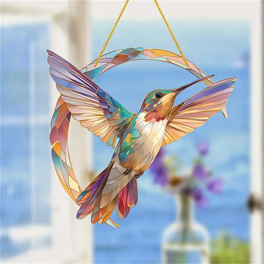 Hangende Raamdecoratie Kolibrie Prisma Lichtvanger 1