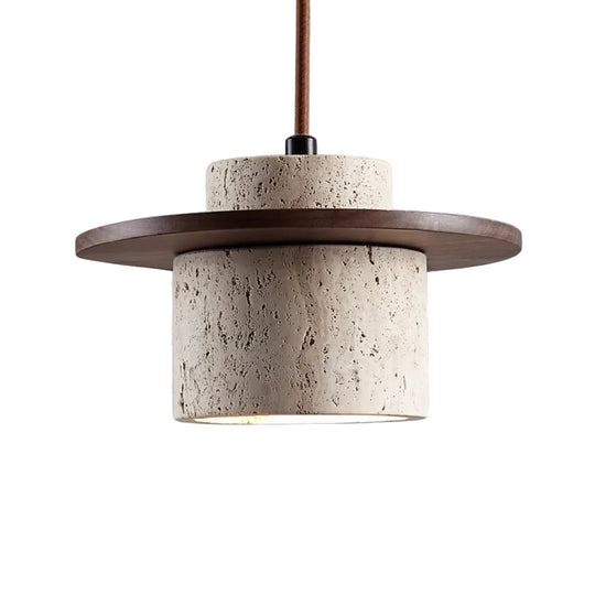 Hanglamp Eettafel Retro Design met Natuurlijke Travertijnsteen voor Woonkamer en Slaapkamer 0