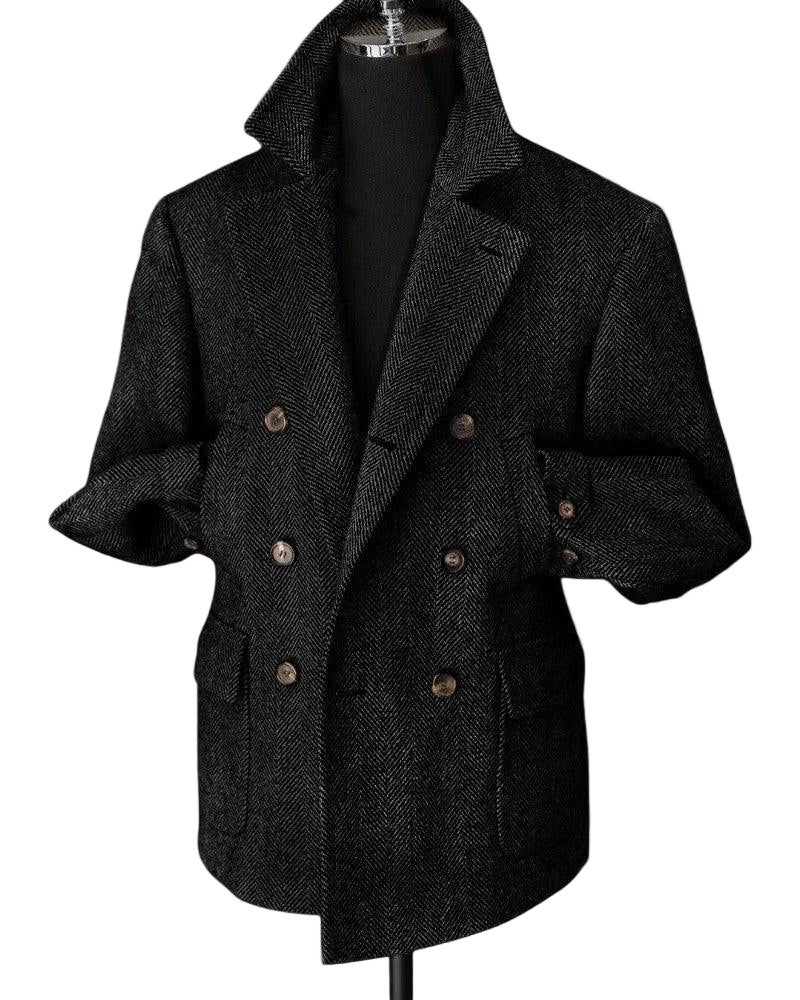 Heren Blazer Met Dubbele Rij Knopen Voor Zakelijke En Casual Gelegenheden 0