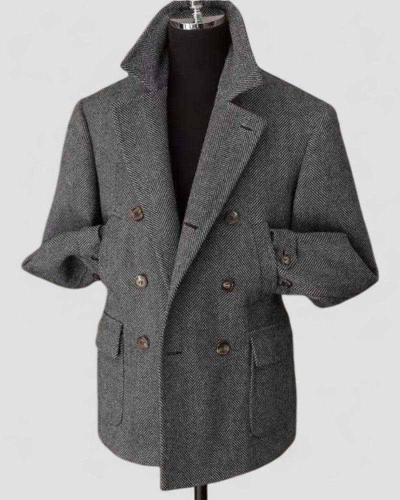 Heren Blazer Met Dubbele Rij Knopen Voor Zakelijke En Casual Gelegenheden 1