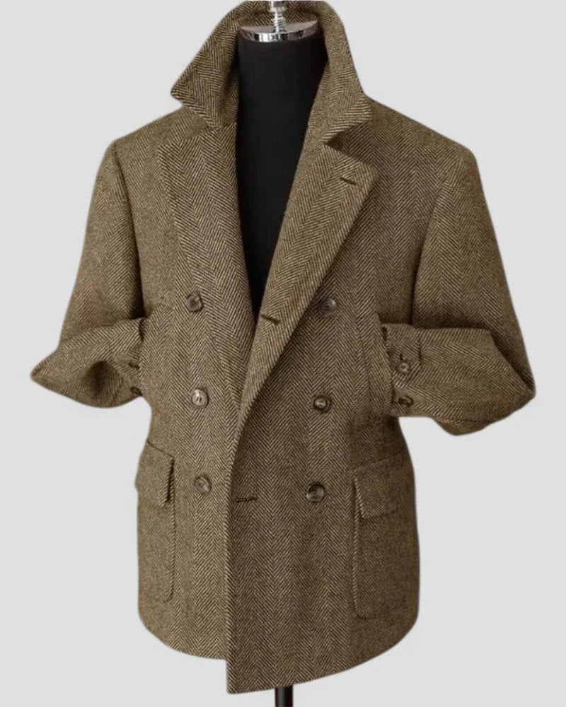 Heren Blazer Met Dubbele Rij Knopen Voor Zakelijke En Casual Gelegenheden 2
