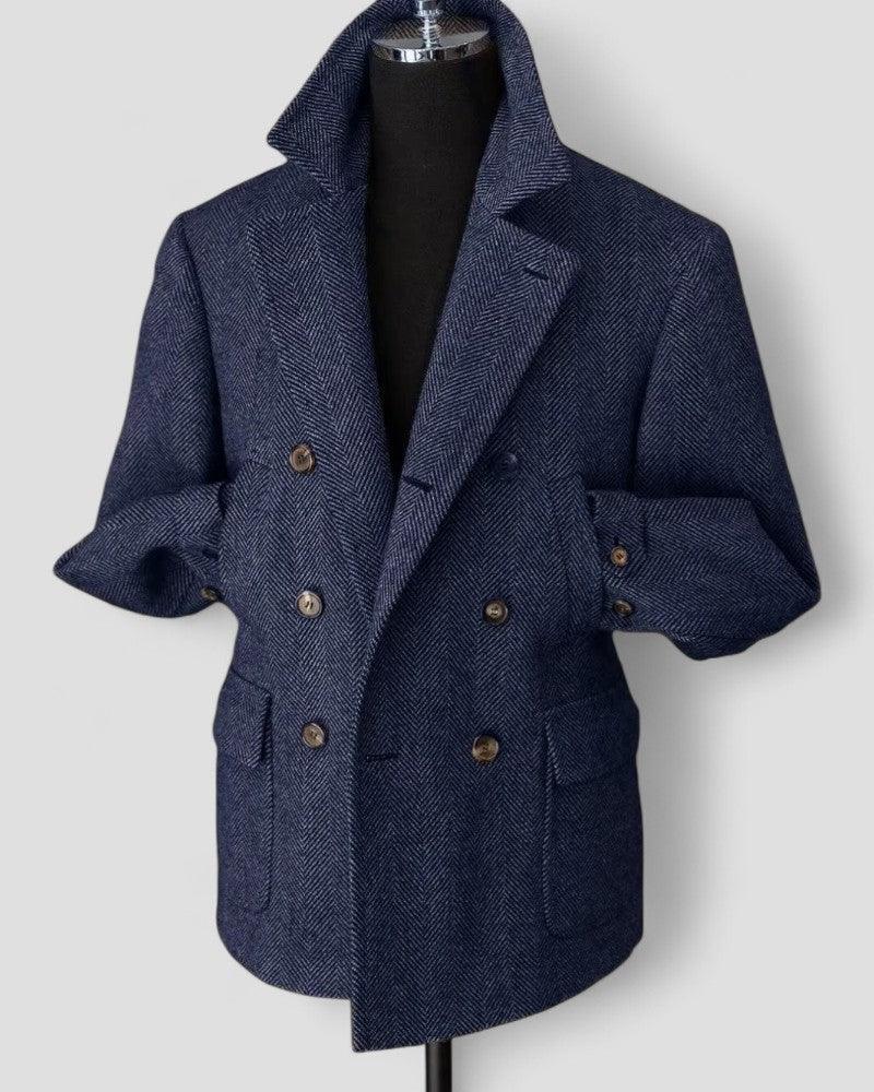 Heren Blazer Met Dubbele Rij Knopen Voor Zakelijke En Casual Gelegenheden 3