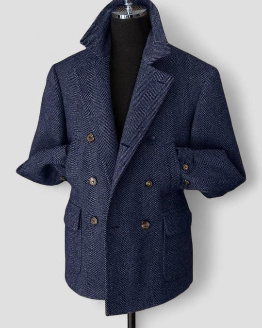 Heren Blazer Met Dubbele Rij Knopen Voor Zakelijke En Casual Gelegenheden 3