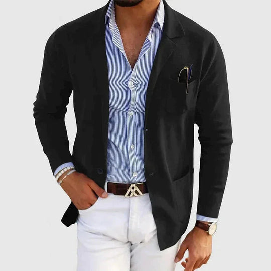 Heren Blazer met Reverskraag in Klassieke Stijl voor Formele en Casual Gelegenheden 4