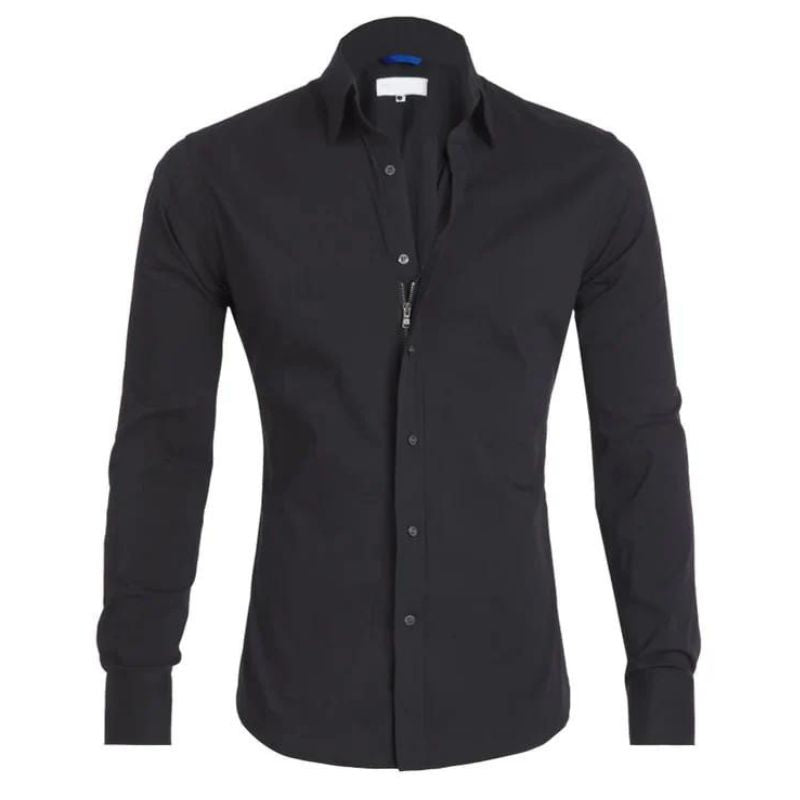 Heren Blouse Ademend Met Verborgen Rits Voor Actieve Dagen 8