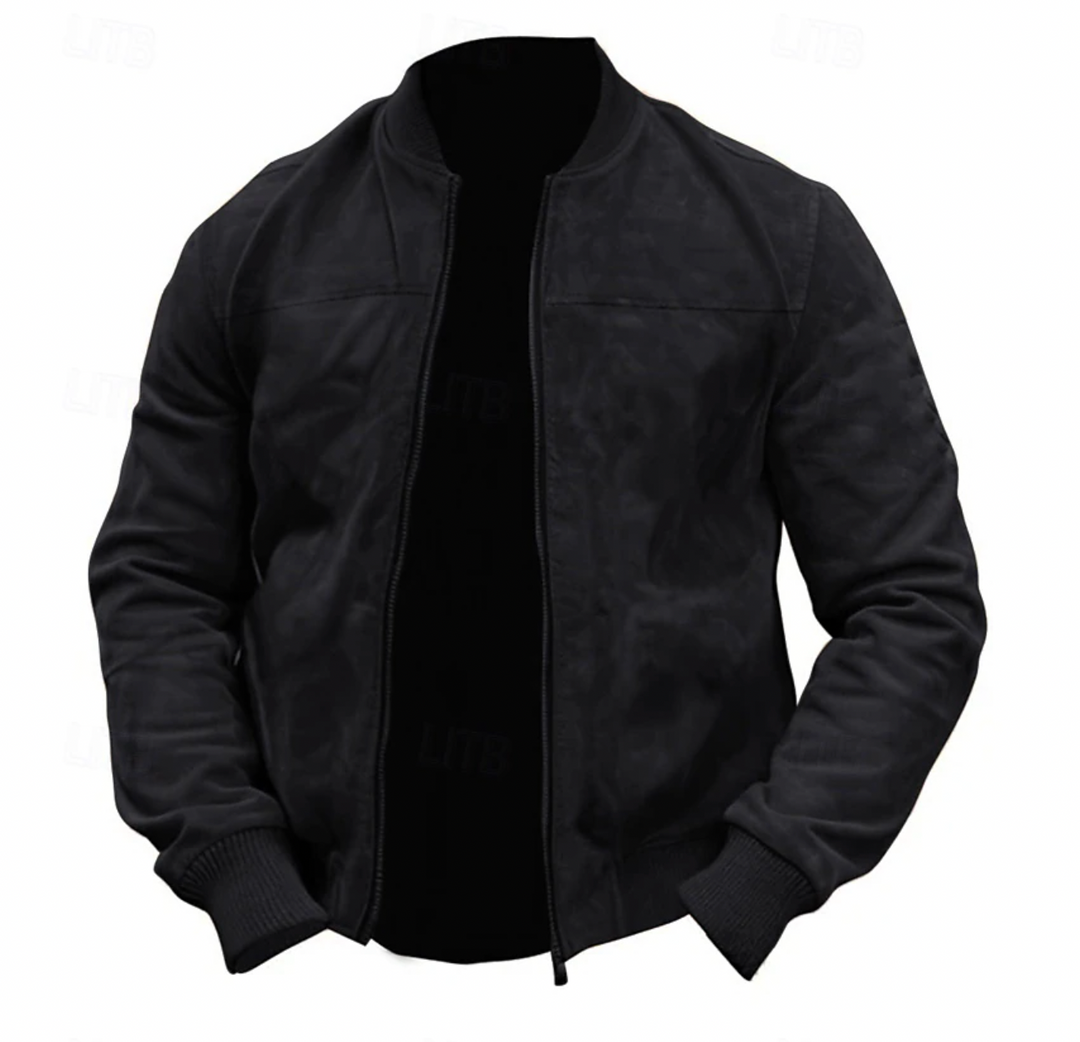 Heren Bomberjack Suède Moderne Stijl 2