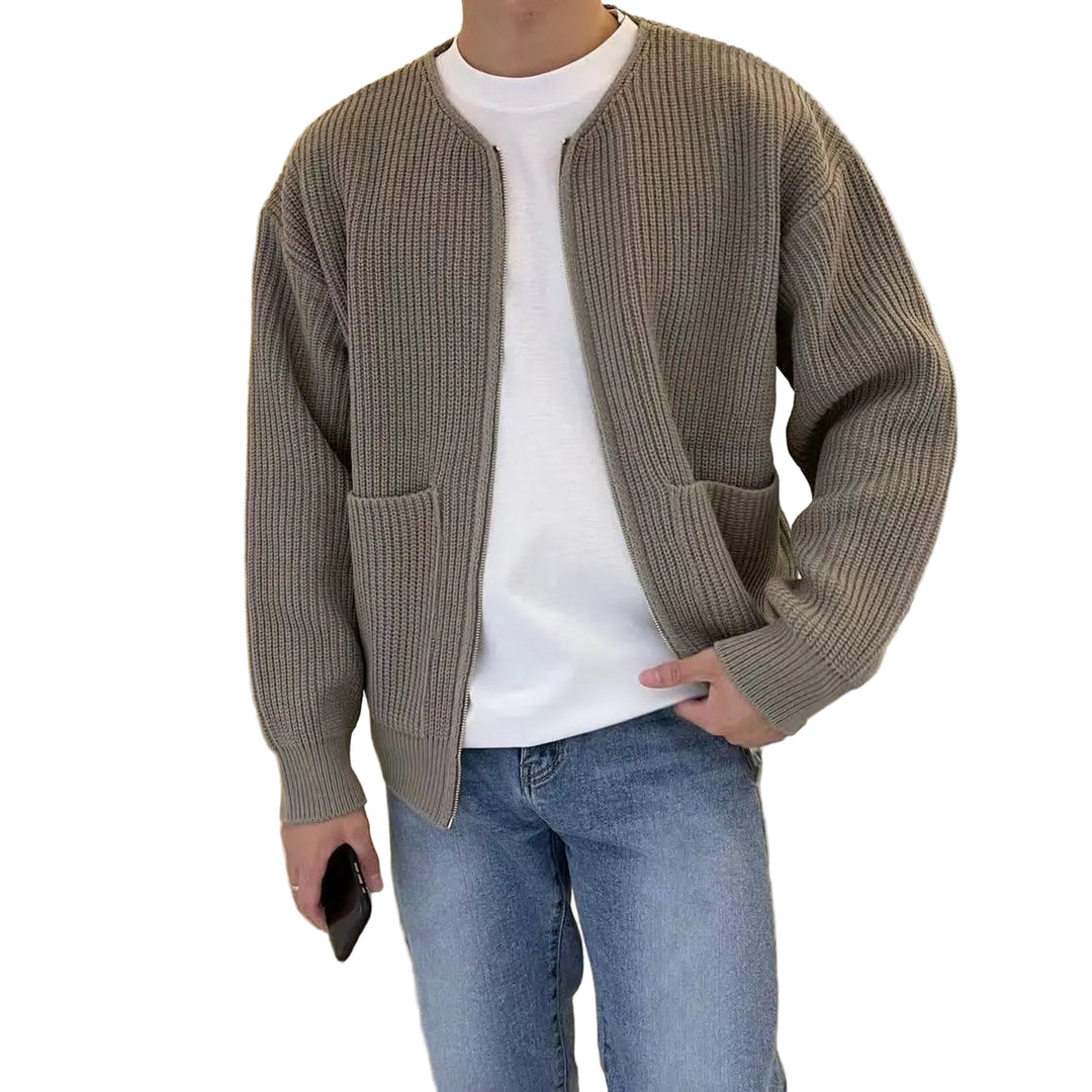 Heren Cardigan Gebreid Trendy Casual Stijl 4