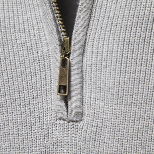 Heren Cardigan Zipper Casual Katoen Hoog Col 3