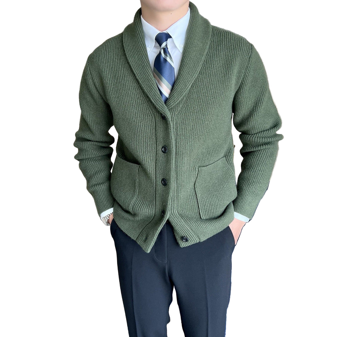 Heren Cardigan met Sjaalkraag - Ribbeltricot - Knopen - Casual tot Dressy 2