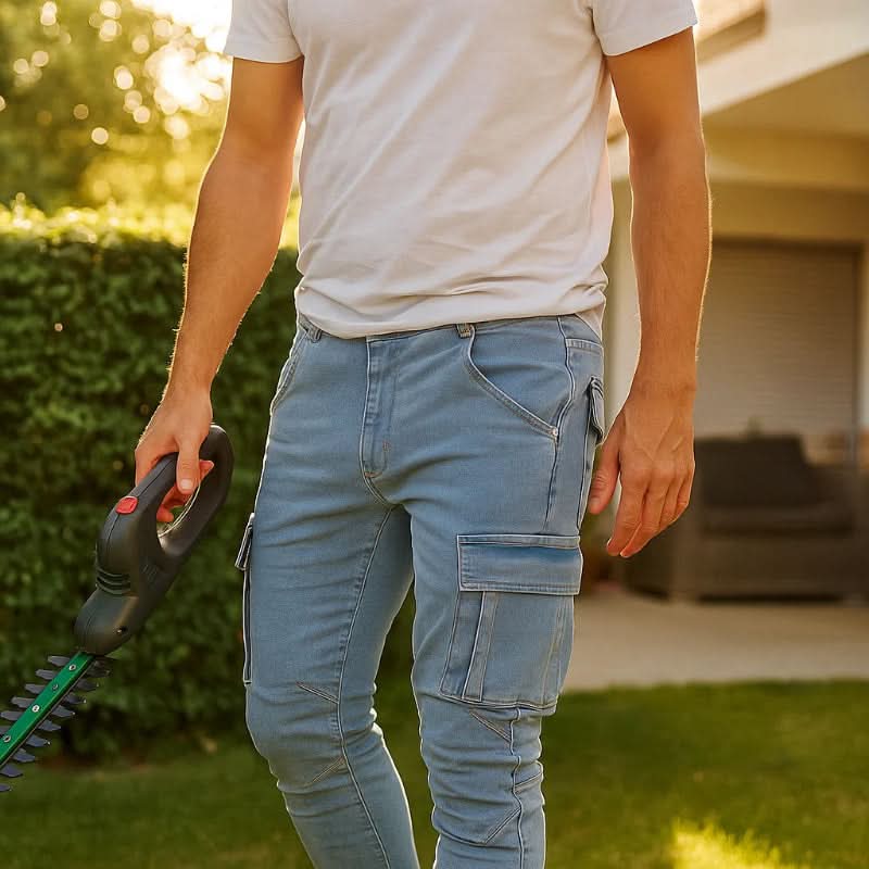 Heren Cargo Broek Aansluitende Pasvorm Met Praktische Zakken 2