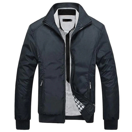 Heren Casual Jacket met Staande Kraag 0