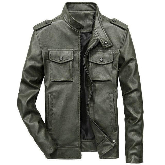 Heren Casual Outdoor Jacket met Staande Kraag en Meerdere Zakjes 2