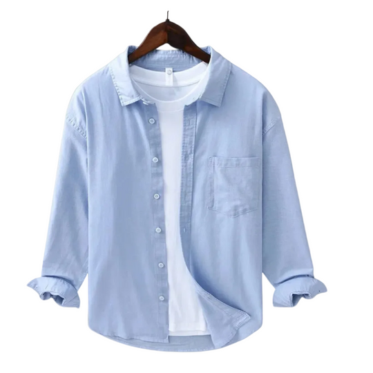 Heren Chemise Casual Ademend Katoen 0