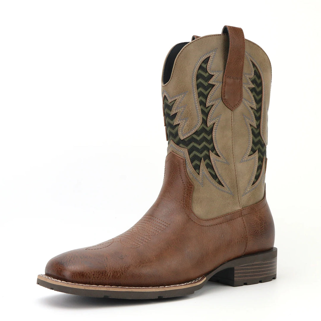 Heren Cowboylaarzen Vintage Geborduurd Leren 4