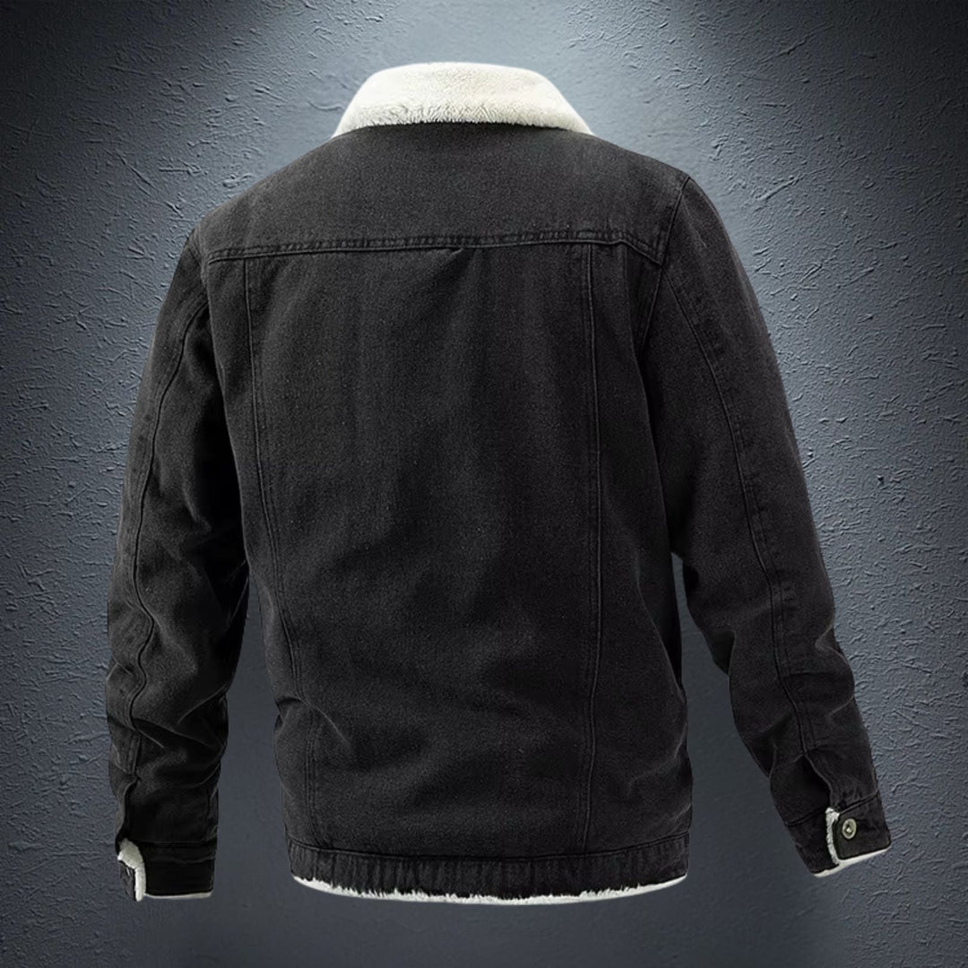 Heren Denim Jas met Fleece Voering voor Buitenactiviteiten 3