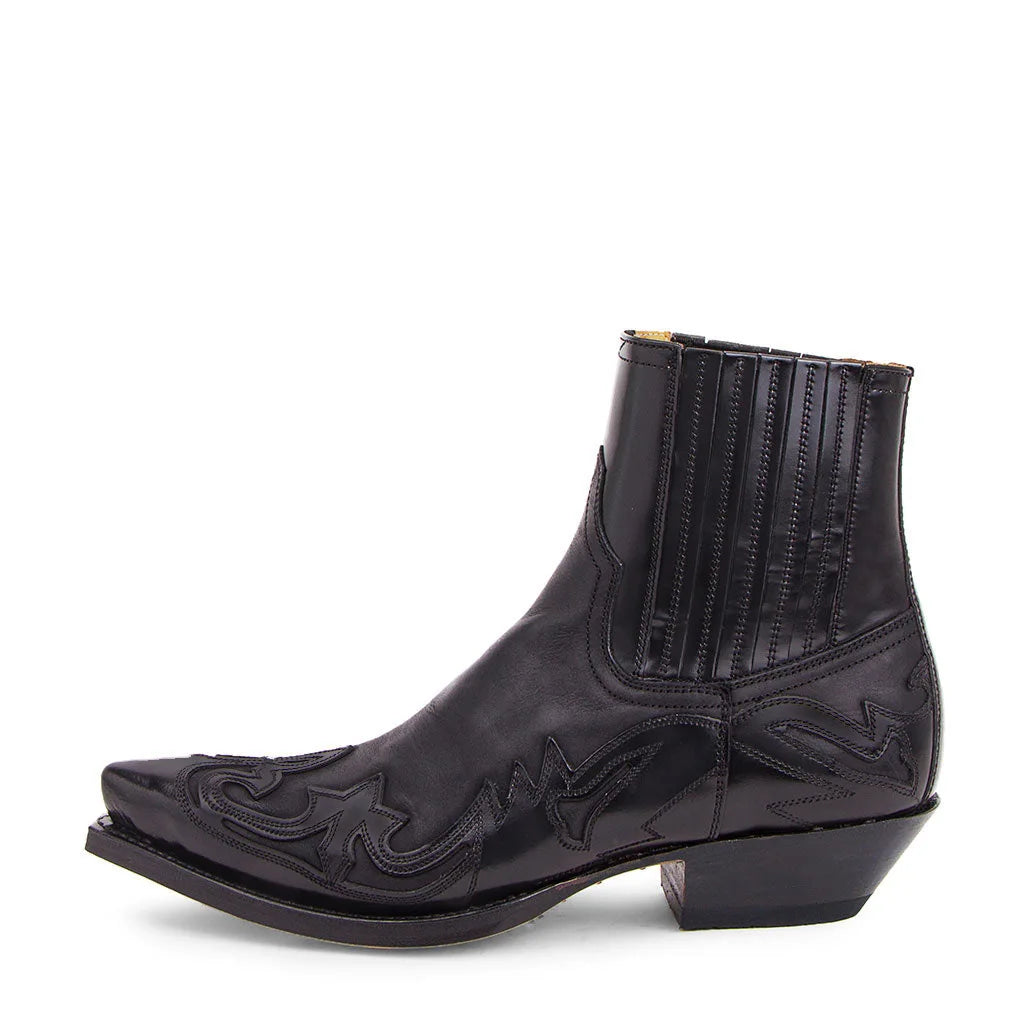 Heren Enkellaarsjes Cowboy Stijl Leer met Rits 7