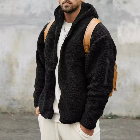 Heren Fleece Jas Met Capuchon - Oversized Pasvorm 2